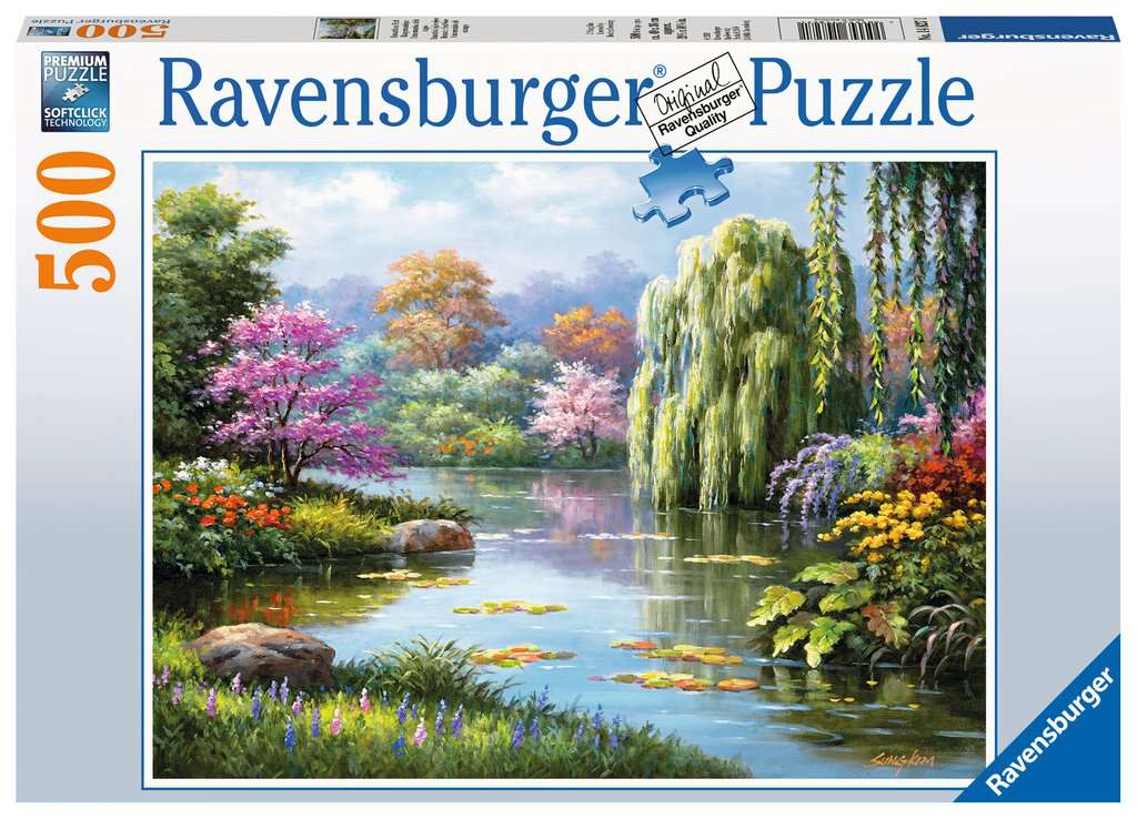 Ravensburger Romantic Pond View 500 Piece Puzzle image 0