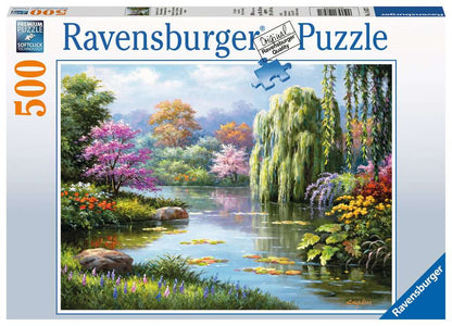 Ravensburger Romantic Pond View 500 Piece Puzzle image 0