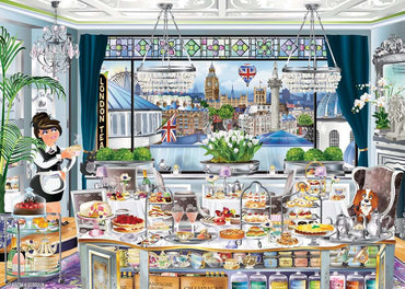 Ravensburger Wanderlust Collection London Tea Party 1000 Piece Puzzle image 1