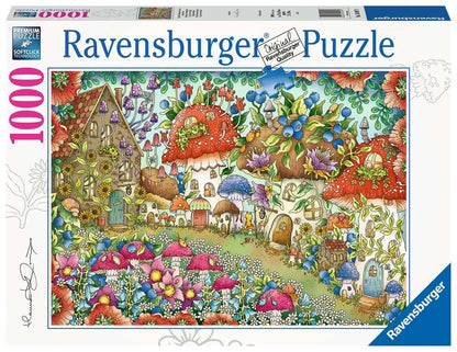Ravensburger Floral Mushroom Houses 1000 Piece Puzzle image 0