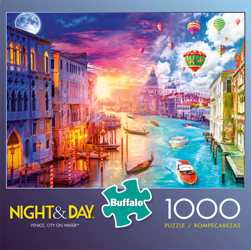 Buffalo Games Night & Day Venice, City of Romance 1000 Piece Puzzle image 0
