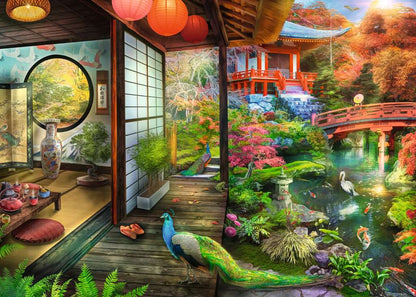 Ravensburger Japanese Garden Teahouse 1000 Piece Puzzle image 1