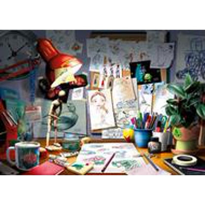 Ravensburger Disney Pixar Artist Desk 1000 Piece Puzzle image 1