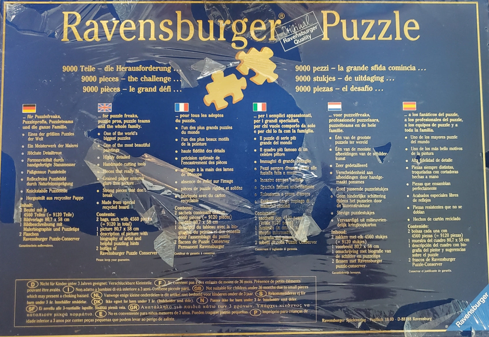 Ravensburger Tower of Babel 9000 Piece Vintage Puzzle image 3