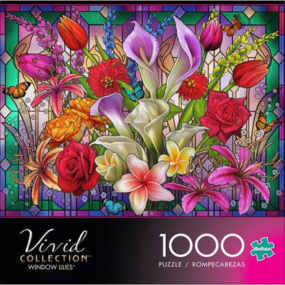 Buffalo Games Vivid Collection Window Lilies 1000 Piece Puzzle image 0