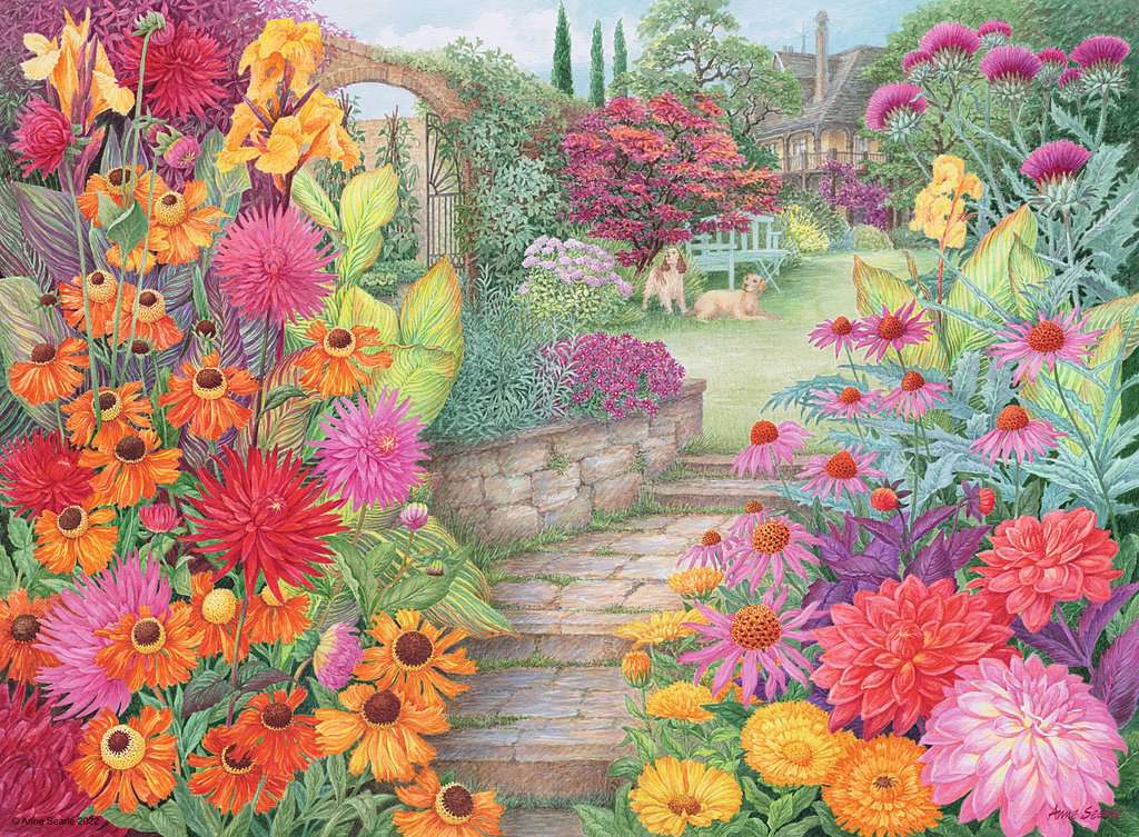 Ravensburger Happy Days No. 4 Glorious Gardens 4 x 500 Piece Puzzle image 3