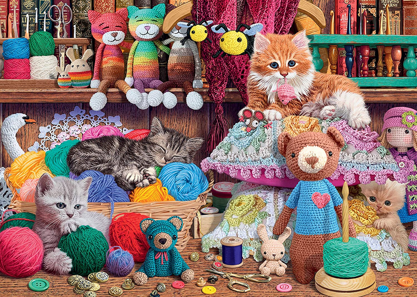 Ravensburger Knitty Kitty 1000 Piece Puzzle image 1