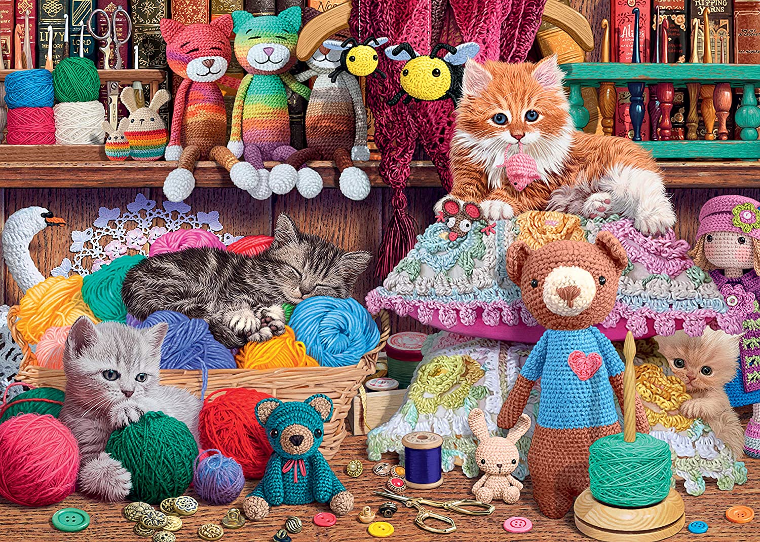 Ravensburger Knitty Kitty 1000 Piece Puzzle image 1