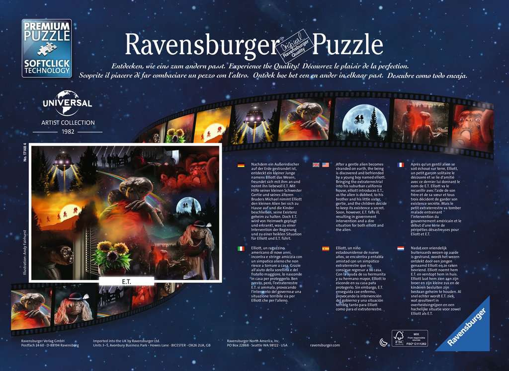Ravensburger Universal Artist Collection E.T. 1000 Piece Puzzle image 1