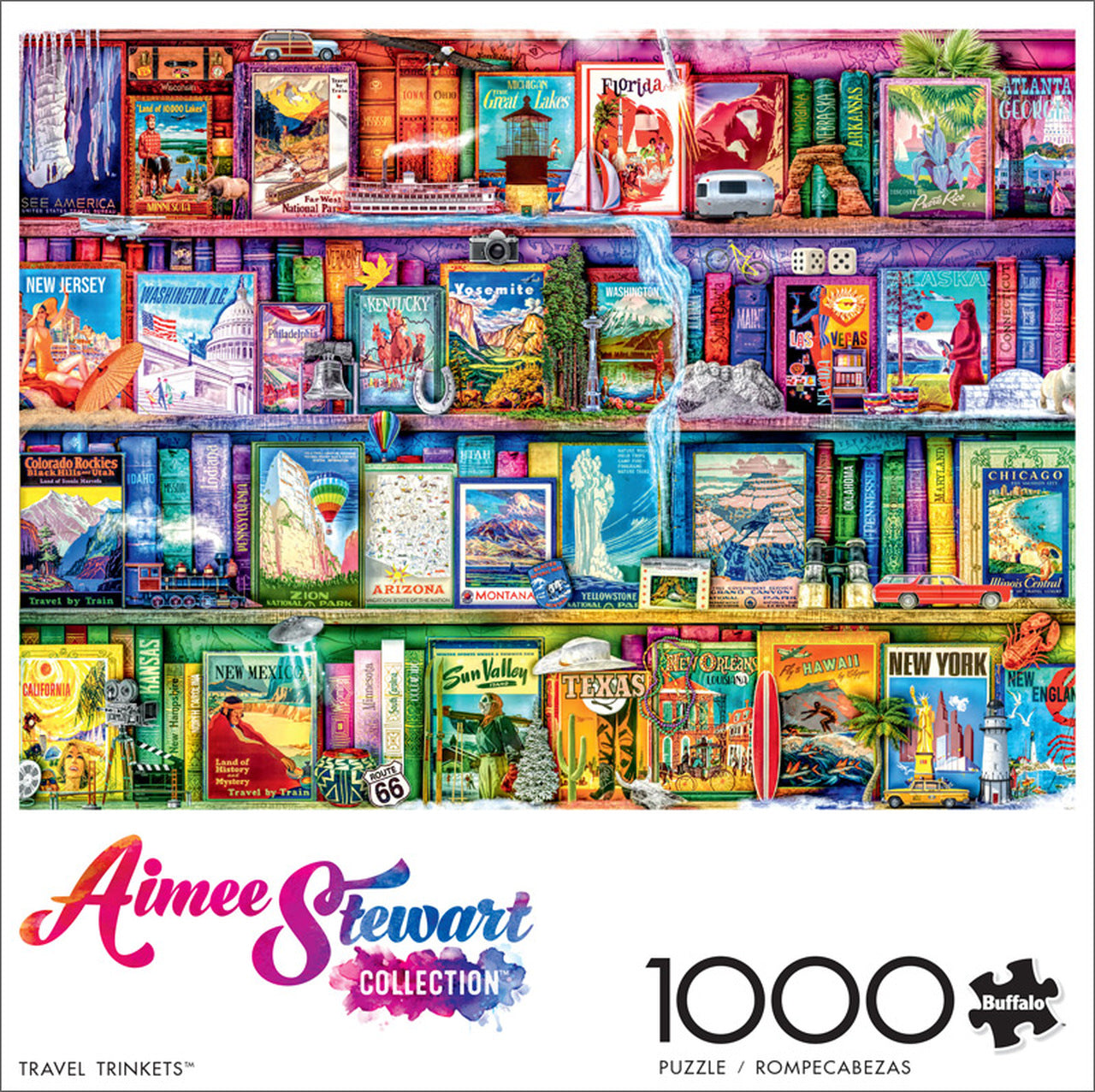Buffalo Games Aimee Stewart Travel Trinkets 1000 Piece Puzzle image 0