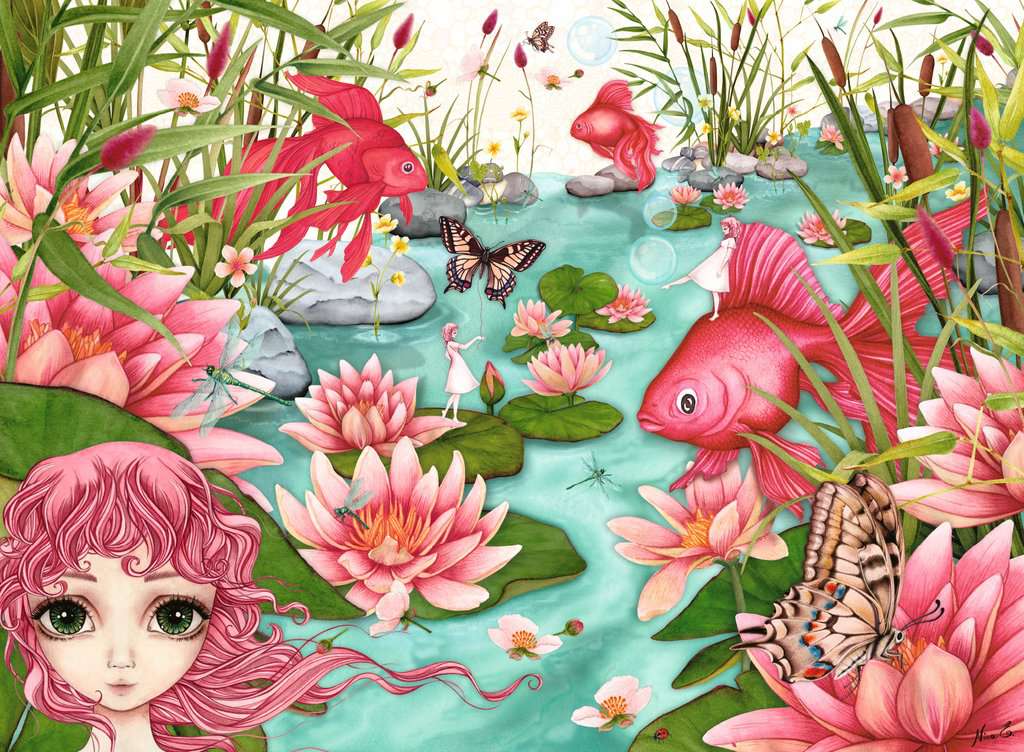 Ravensburger Minu's Pond Daydreams 500 Piece Puzzle image 1