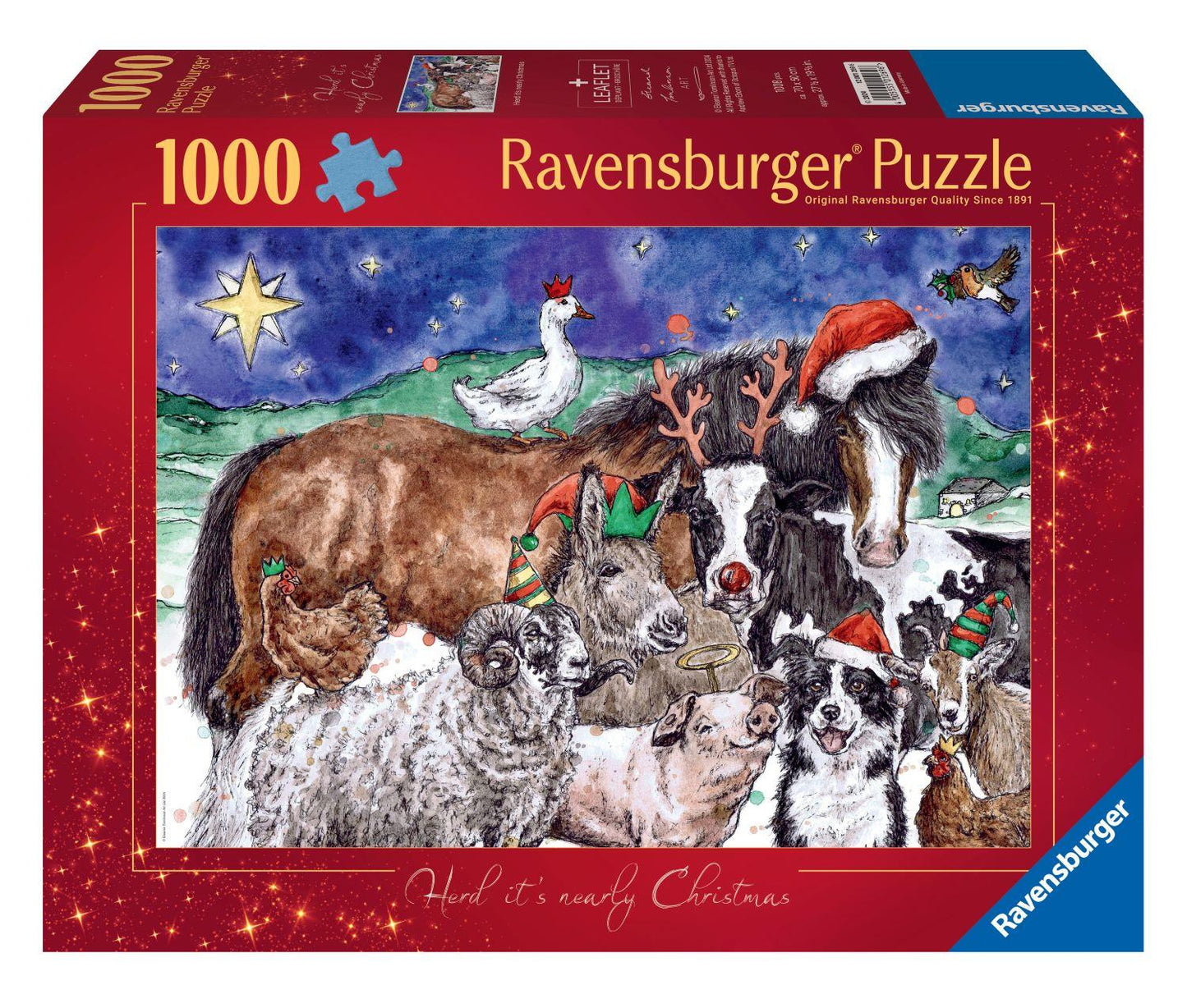 Ravensburger Herd It's Nearly Christmas 1000 Piece Puzzle image 0