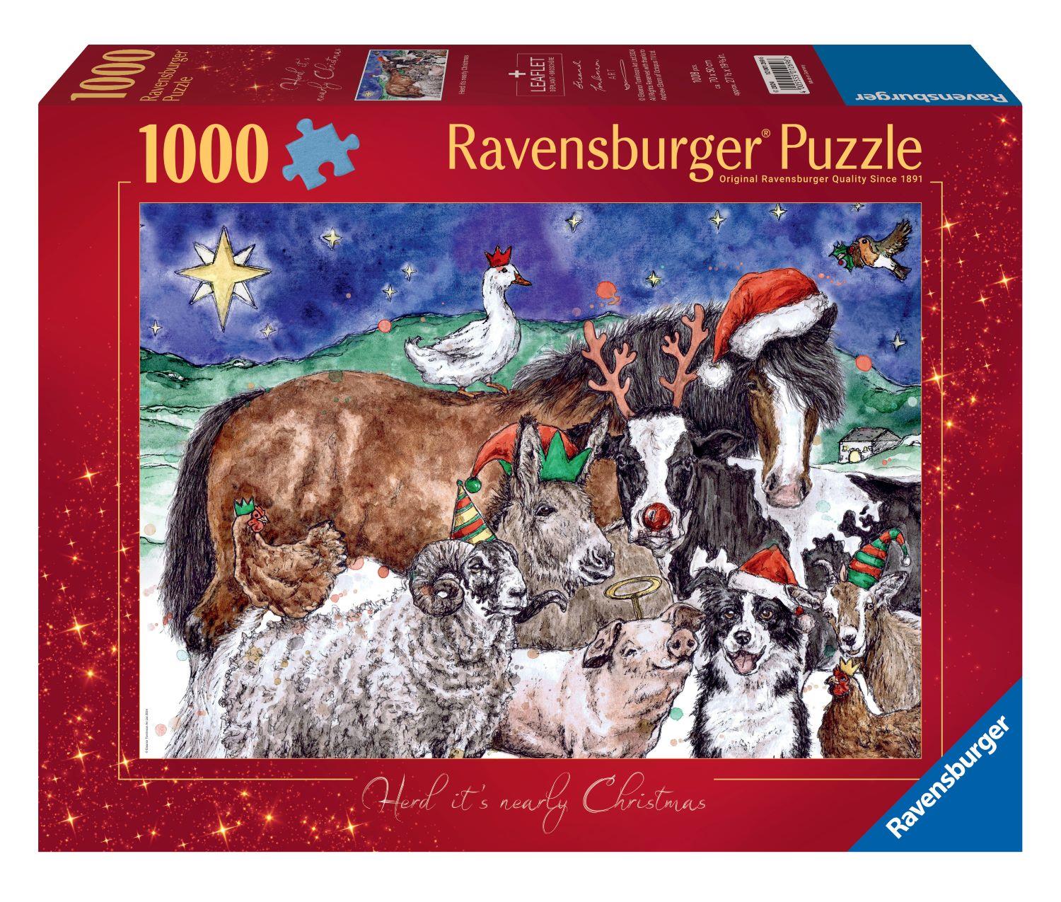 Ravensburger Herd It's Nearly Christmas 1000 Piece Puzzle image 0