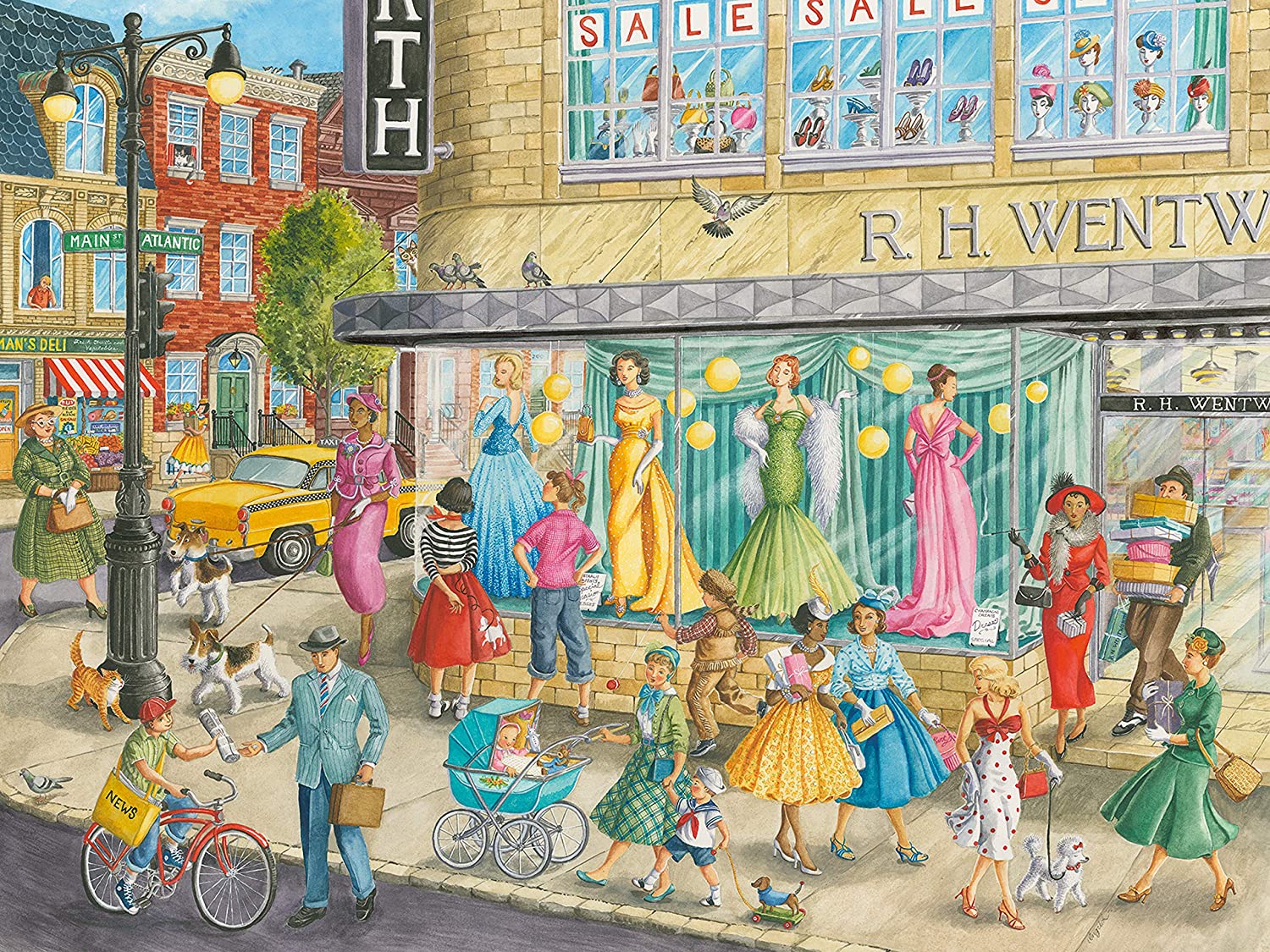 Ravensburger Sidewalk Fashion 1500 Piece Puzzle image 1