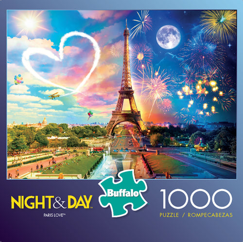 Buffalo Games Night & Day Paris Love 1000 Piece Puzzle image 0