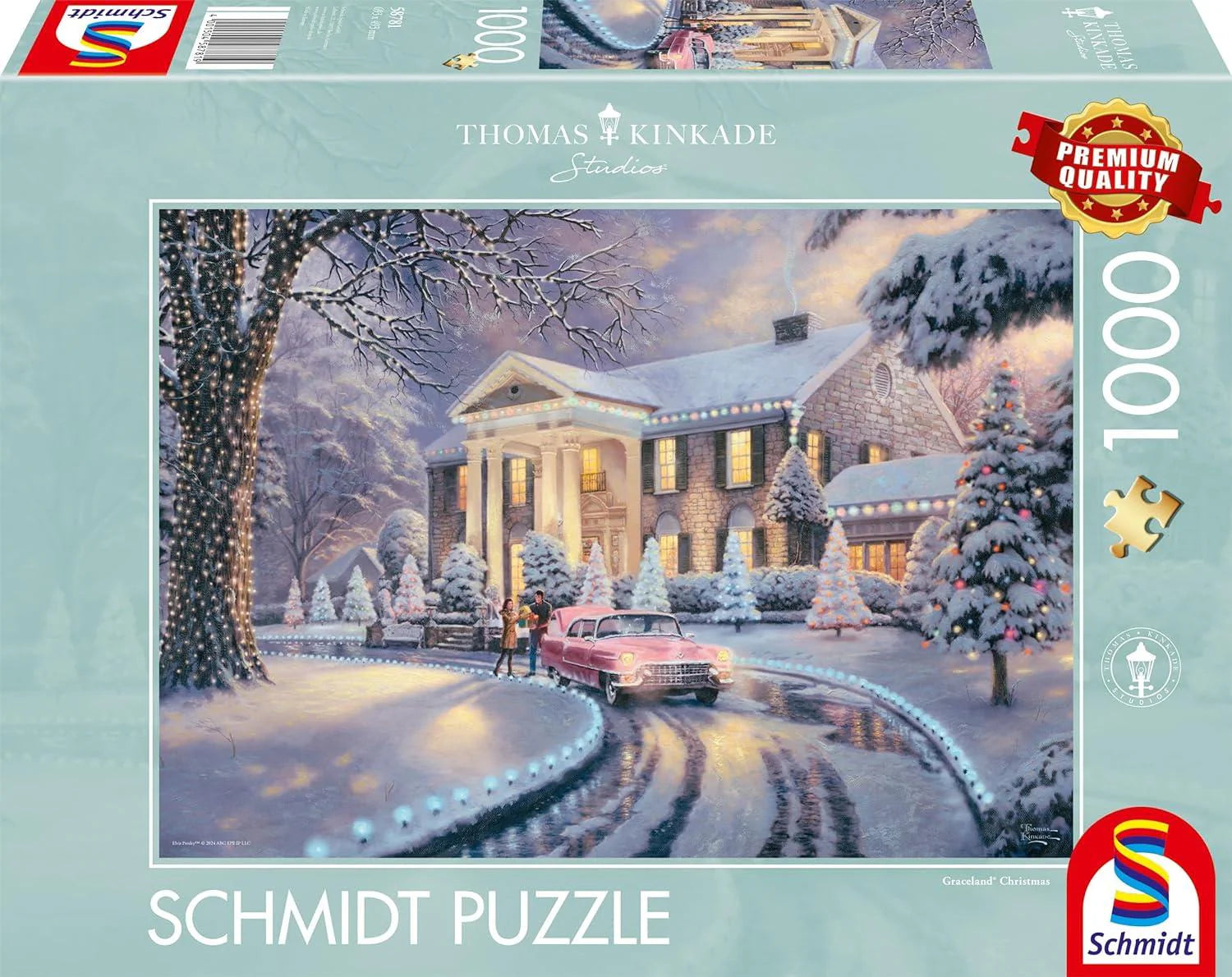 Schmidt Thomas Kinkade Graceland Christmas 1000 Piece Puzzle image 0