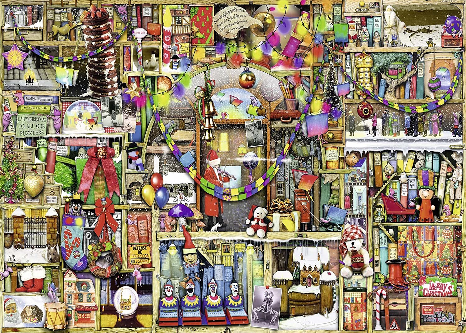 Ravensburger Colin Thompson Christmas Cupboard 1000 Piece Puzzle image 1