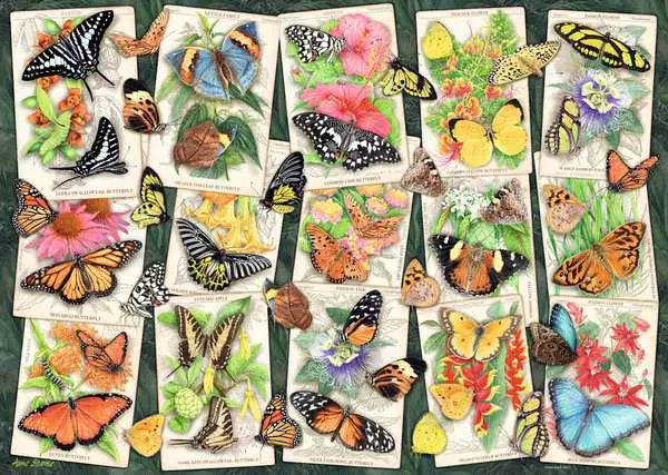 Ravensburger Anne Searle Tropical Butterflies 1000 Piece Puzzle image 1