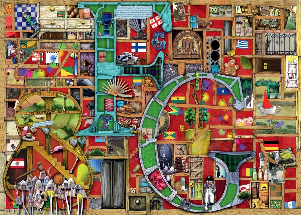 Ravensburger Colin Thompson Awesome Alphabet F & G 1000 Piece Puzzle image 1