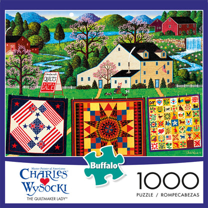 Buffalo Charles Wysocki The Quiltmaker Lady 1000 Piece Puzzle image 0