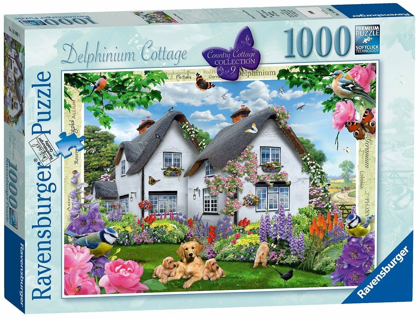 Ravensburger Country Cottage Collection No. 9 Delphinium Cottage 1000 Piece Puzzle image 0