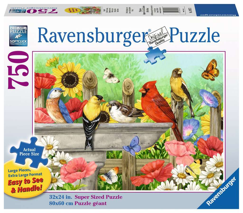 Ravensburger Bathing Birds 750 Large Piece Format Puzzle image 0