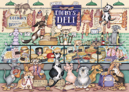 Ravensburger Linda Jane Smith Dapper Dogs No.1 Digby's Deli 1000 Piece Puzzle image 1