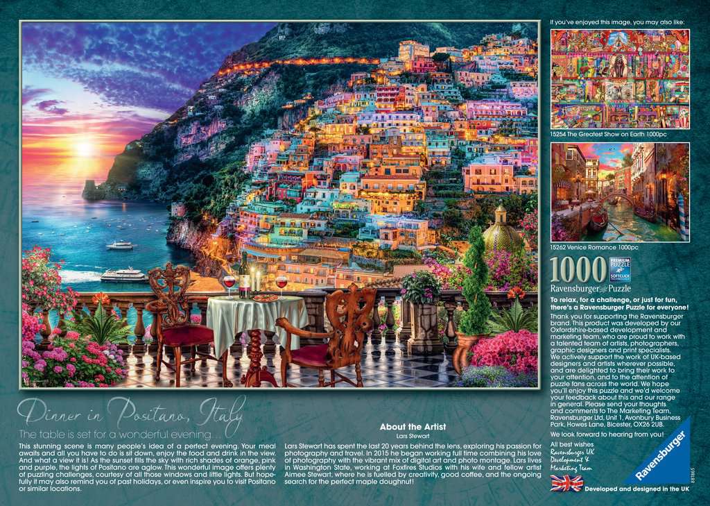 Ravensburger Dinner in Positano 1000 Piece Puzzle image 1