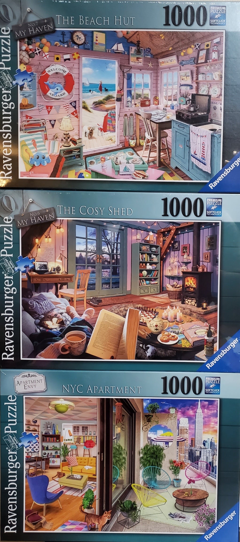 Ravensburger My Haven / Apartment Envy 1000 Piece Puzzle Bundle C image 0