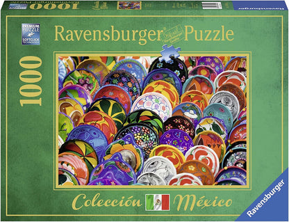 Ravensburger Coleccion Mexico Colorful Plates 1000 Piece Puzzle image 0
