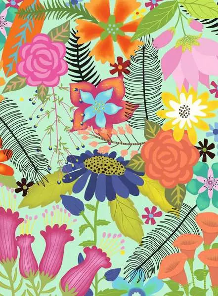 Ravensburger Flower Jungle 500 Piece Puzzle image 1