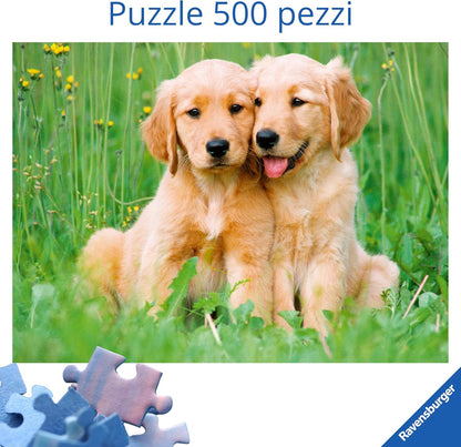 Ravensburger The Golden Retriever Brothers 500 Piece Puzzle image 1