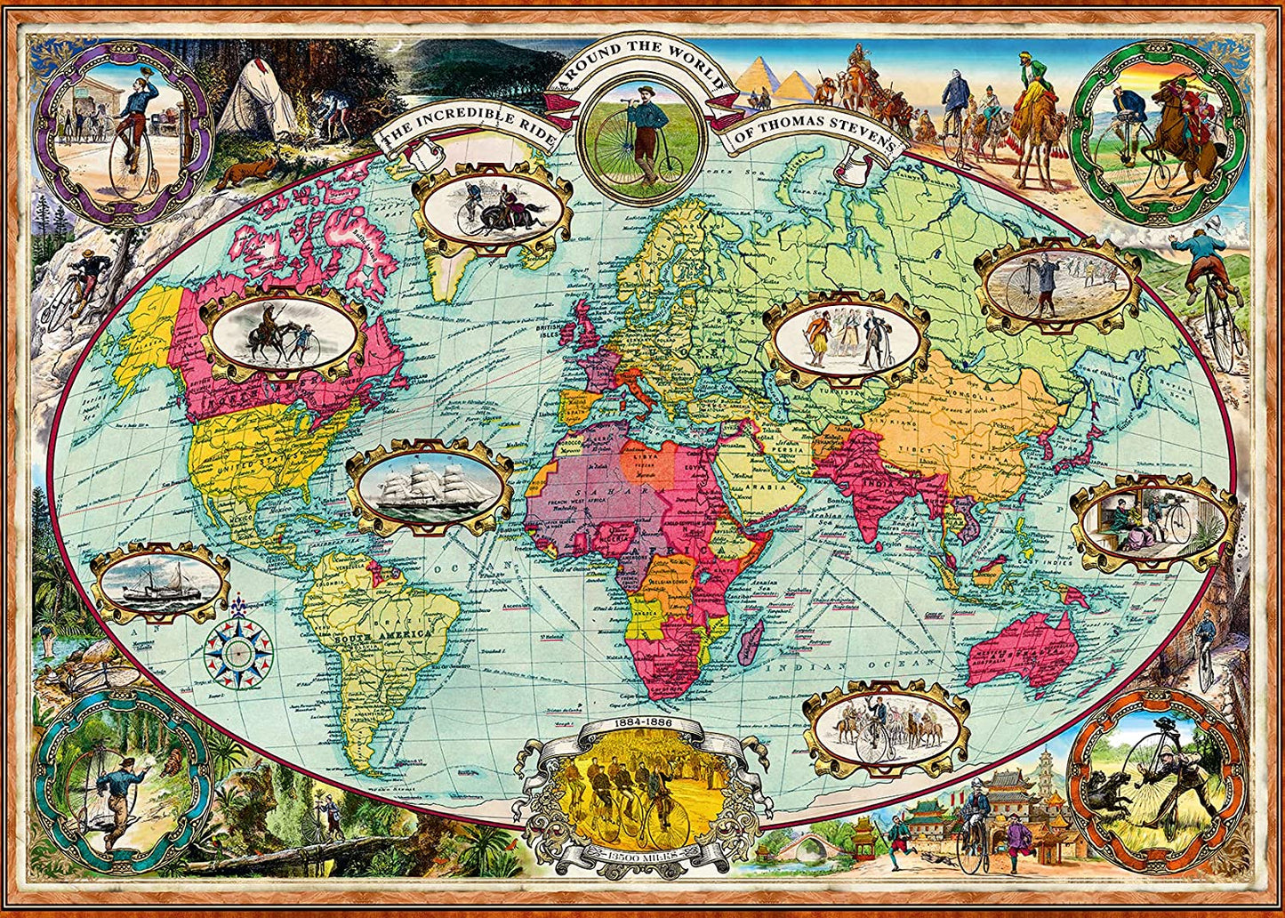 Ravensburger Bicycle Ride Around the World 1000 Piece Puzzle image 1