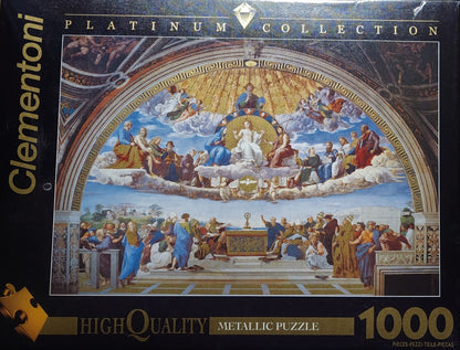 Clementoni Platinum Collection Raffaello: La disputa del sacramento 1000 Piece Metallic Puzzle image 0