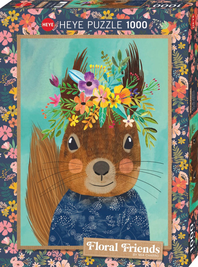 Heye Floral Friends Sweet Squirrel 1000 Piece Puzzle image 0