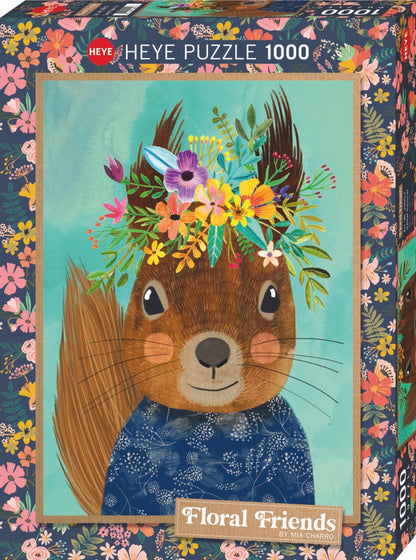 Heye Floral Friends Sweet Squirrel 1000 Piece Puzzle image 0