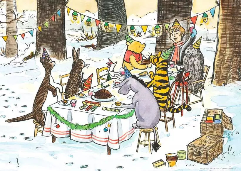 Ravensburger Limited Edition Disney Winnie The Pooh Festive Celebrations 500 Piece Puzzle image 1