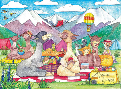 Ravensburger Alpaca Lunch 500 Piece Puzzle image 1