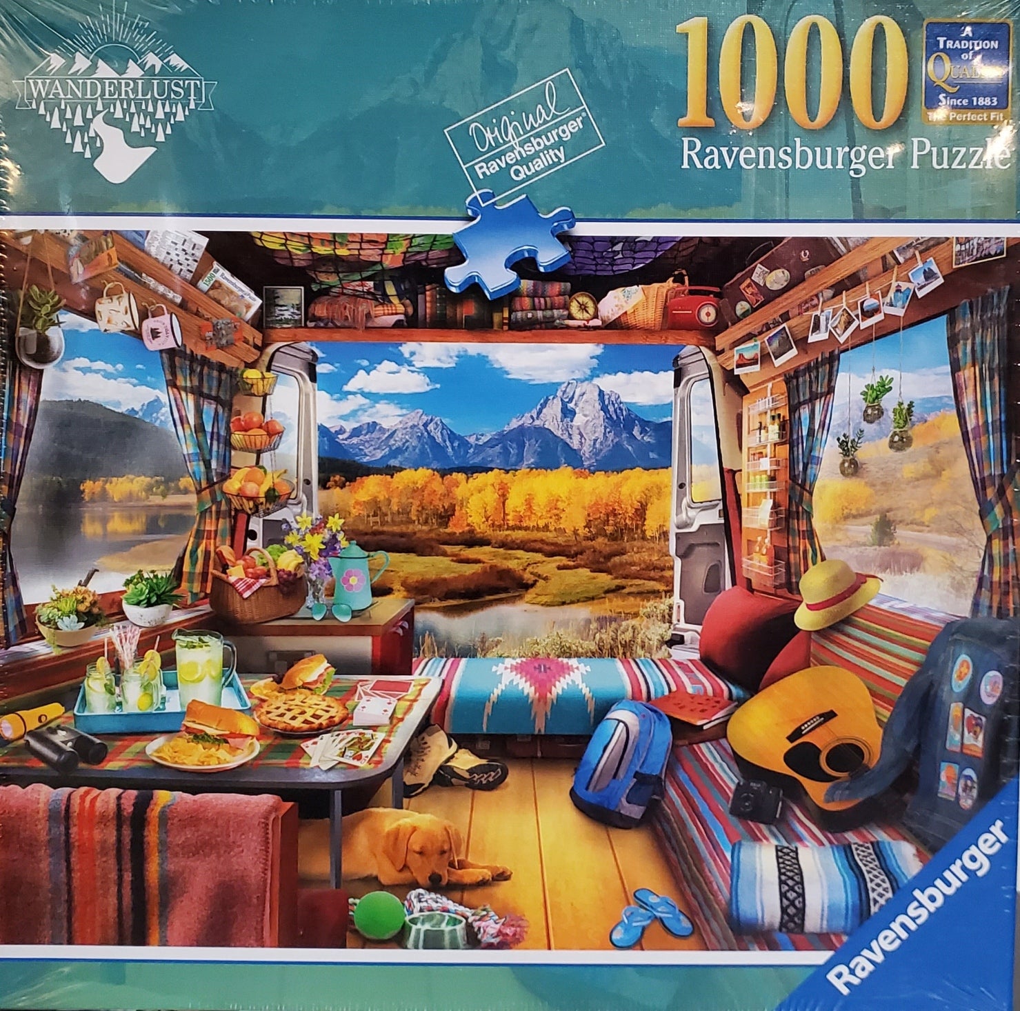 Ravensburger Vanlife Camper Camping 1000 Piece Puzzle (square box) image 0