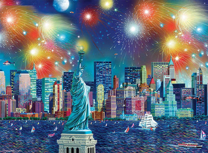 Buffalo Games Night & Day Manhattan Celebration 1000 Piece Puzzle image 1