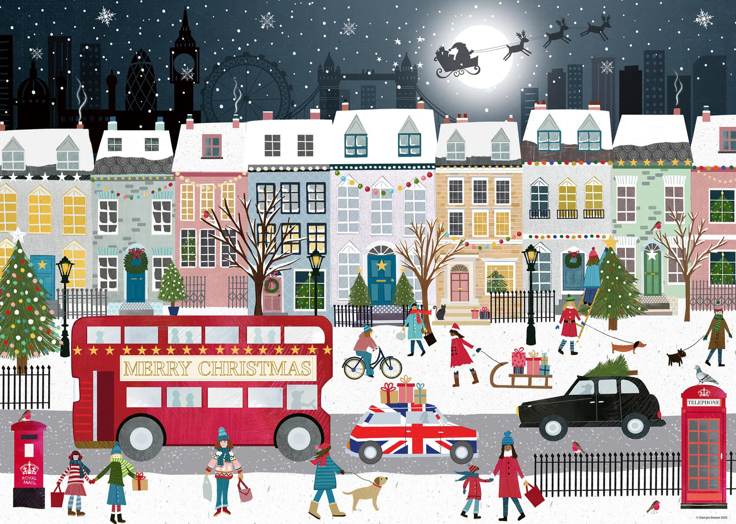 Ravensburger London's Christmas Spirit 1000 Piece Puzzle image 1