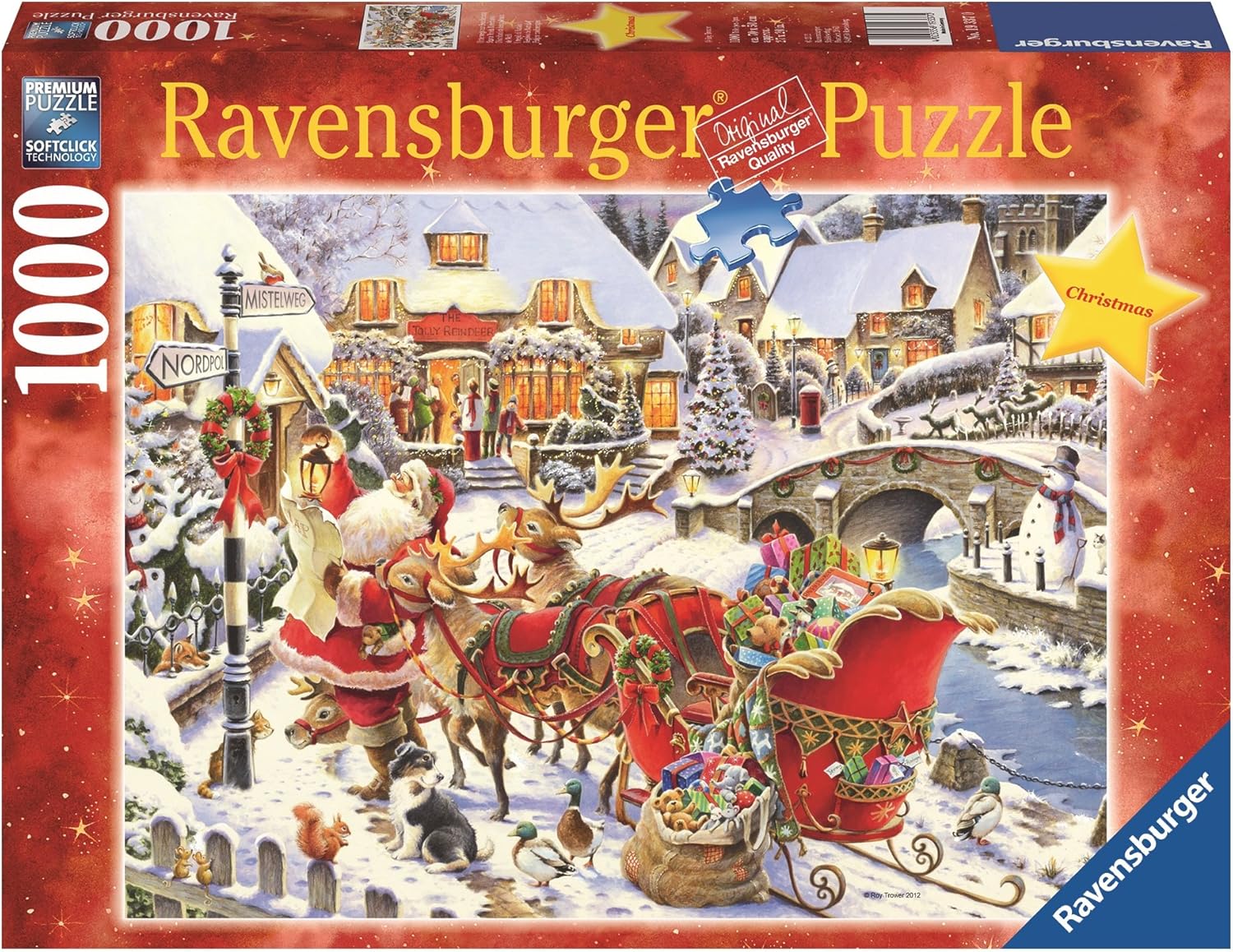 Ravensburger Christmas 2013 Roy Trower Santa Needs Directions 1000 Piece Puzzle image 0
