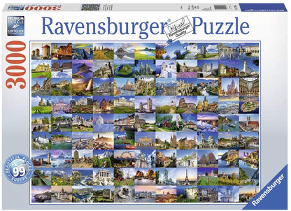 Ravensburger 99 Beautiful Places in Europe 3000 Piece Puzzle image 0
