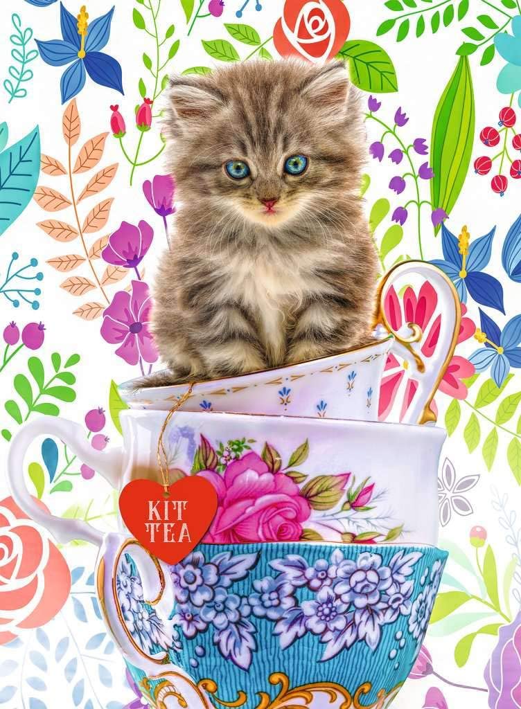 Ravensburger Kitten in a cup 500 Piece Puzzle image 1