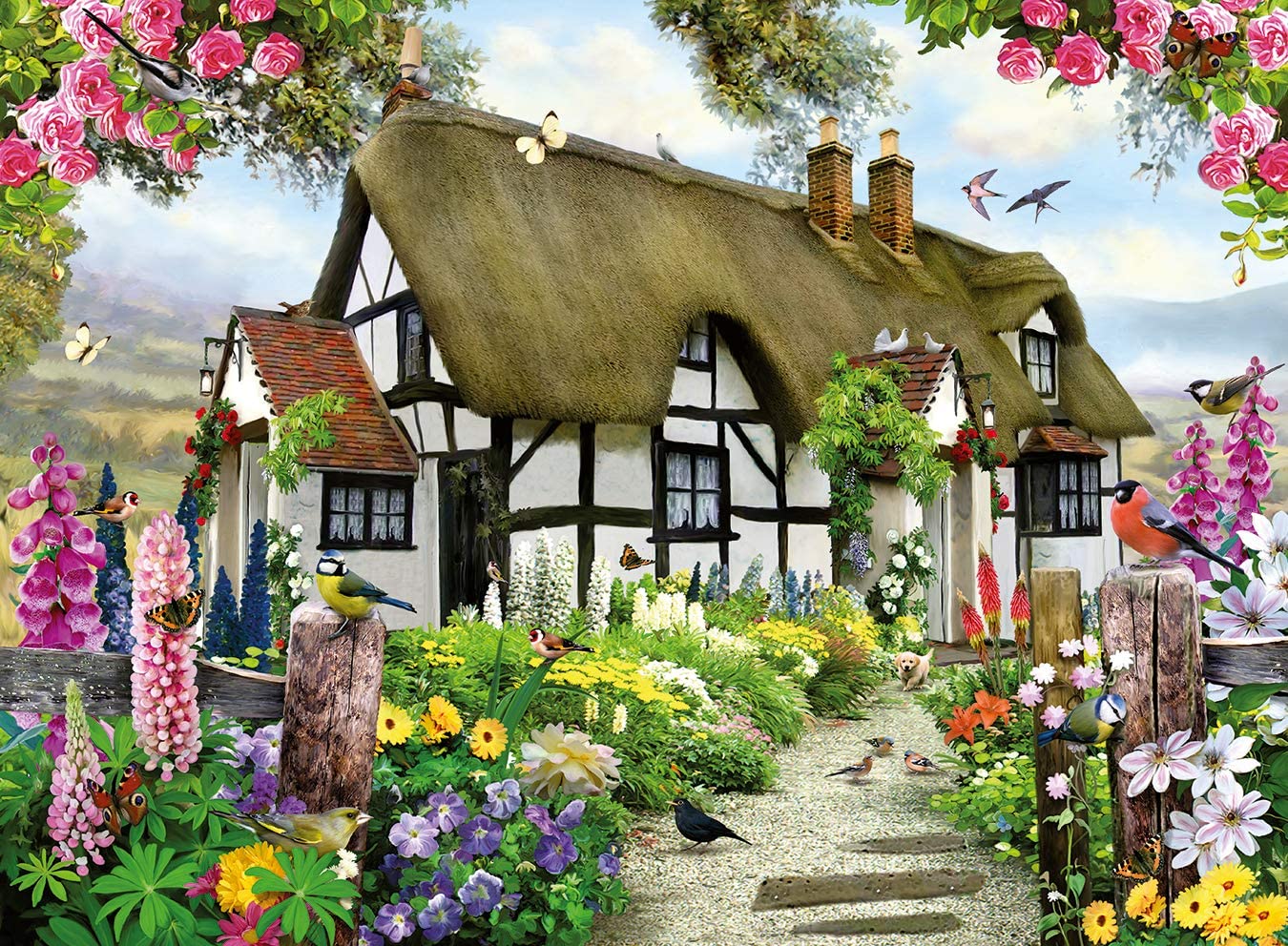Ravensburger Idyllic Cottage 500 Piece Puzzle image 1