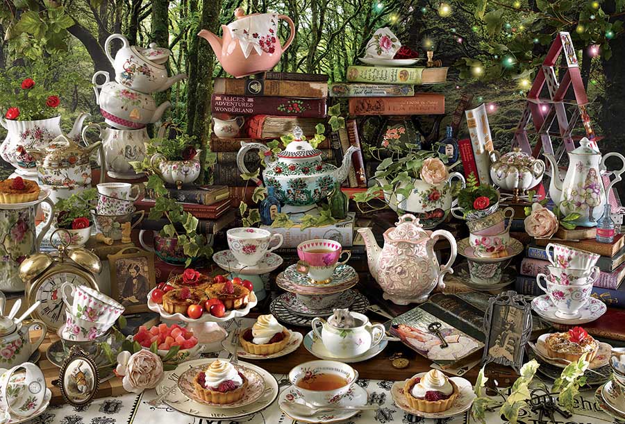 Cobble Hill Mad Hatter's Tea Party 2000 Piece Puzzle image 1