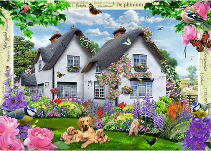 Ravensburger Country Cottage Collection No. 9 Delphinium Cottage 1000 Piece Puzzle image 1