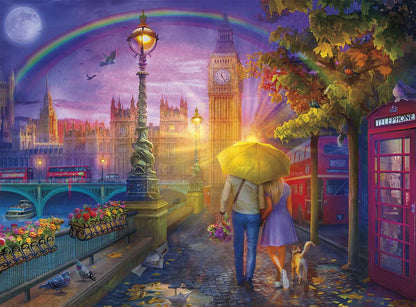 Buffalo Games Night & Day London Rain 1000 Piece Puzzle image 1