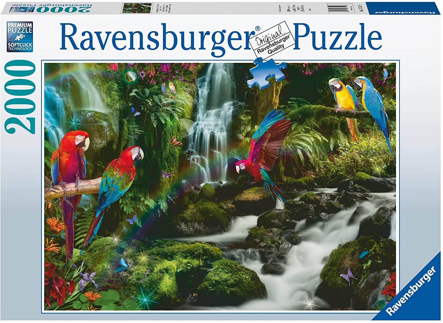Ravensburger Colorful Parrots In The Jungle 2000 Piece Puzzle image 0