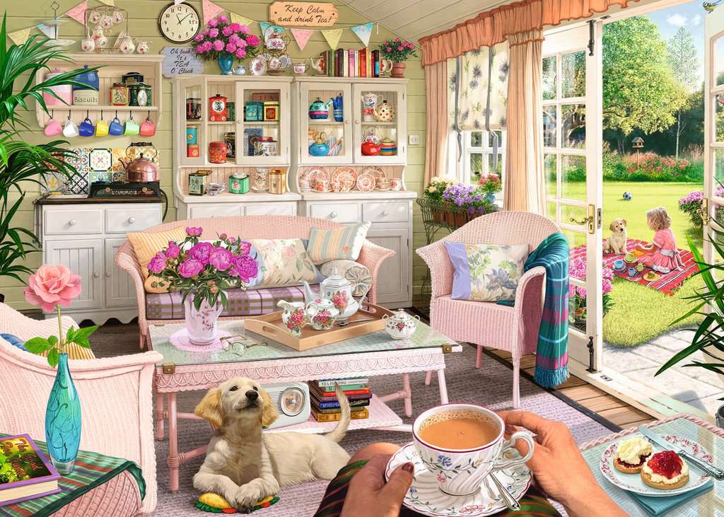 Ravensburger My Haven No. 9 The Tea House 1000 Piece Puzzle image 1